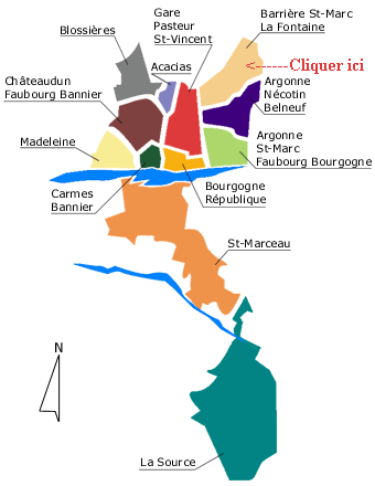 plan des quartiers